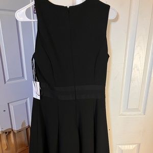 Calvin Klein Illusion Trim Hem Fit & Flare Dress Sleeveless Black US 2 CD9C112C